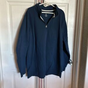 Sonoma navy blue pullover sweatshirt with zipper v-neck. Size 
2XB